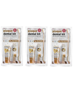 Petkin Plaque Dental Kit Peanut Butter Flavour