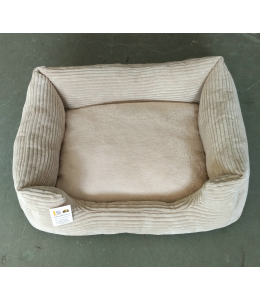 Nutrapet Plush Bed Beige & Grey SIZE D:120*97*26Cms