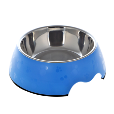 Nutrapet Melamine Round Paw Bowl Sets Blue L:22 * 7.5Cms 700/ml23.6oz