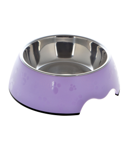 Nutrapet Melamine Round Paw Bowl Sets Violet L:22 * 7.5Cms 700/ml23.6oz