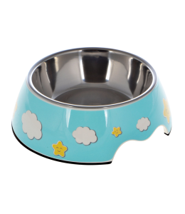 Nutrapet Applique Melamine Round Bowl Sets,Cloud L:22 * 7.5Cms 700/ml23.6oz