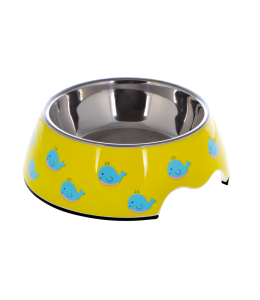 Nutrapet Applique Melamine Round Bowl Sets,Blue Fish L:22 * 7.5Cms 700/ml23.6oz