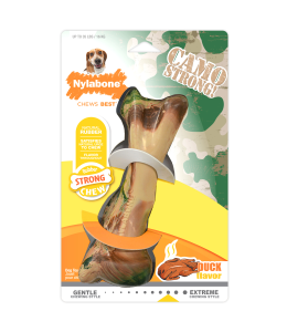 Nylabone Strong Chew Duck Camo Bone Wolf