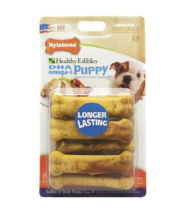 Nylabone Healthy Edibles Longer Lasting Sweet Potato Turkey Puppy Petite 8ct