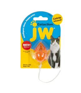 PETMATE JW CATACTION MOUSE W/ BELL & TAIL