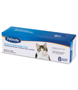 PETMATE LINER HI BACK DRAWSTRING 8CT JUMBO