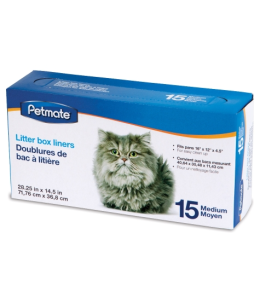 PETMATE LITTER PAN LINERS 15CT MEDIUM