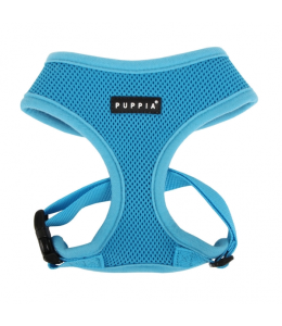 PUPPIA SOFT HARNESS S.BLUE L Neck 14.5' Chest 20-29"