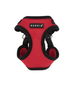 PUPPIA SOFT HARNESS C RED M Neck 12.6-14.2" Chest 14.2-15.4"