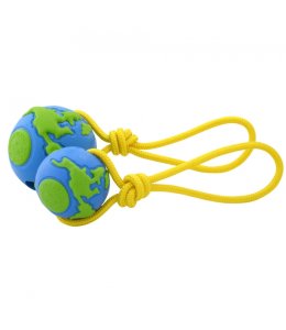 Planet Dog Orbee Ball w/ Rope Blu/Grn LG