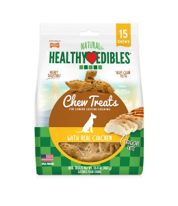 Nylabone Healthy Edibles Dino Dudes Chicken (3 Dino shapes) Value 15 count One Size