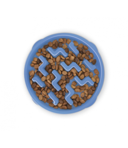 Outward Hound Fun Feeder Notch Blu LG