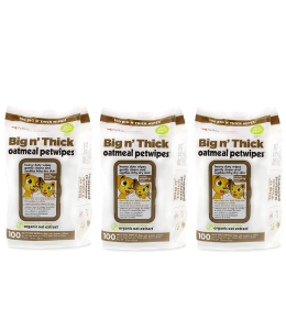 Petkin Big N' Thick Oatmeal Petwipes 100ct