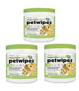 Petkin Extra Mega Valu Natural Petwipes 200ct