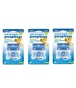 Petkin Cool-to-touch Poopbags - 60ct with dispenser