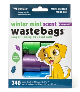 Petkin Winter Mint Waste Bags - 240ct