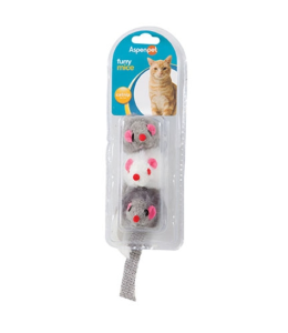 PETMATE FAT CAT FUR CATNIP MICE SMALL 6PC