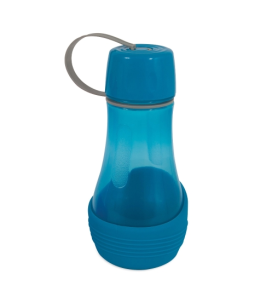 PETMATE REPLENDISH TO-GO TRAVEL BOTTLE WITH BOWL - 16 OZ ~ BLUE