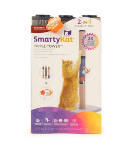 SmartyKat® Triple Tower™ Carpeted Cat Scratch Post