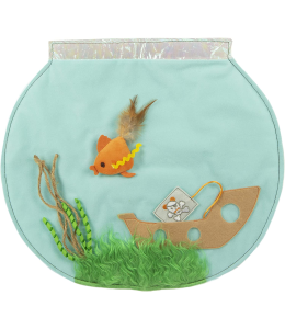 SmartyKat® Fishy Fun™ Crinkle Play Mat Catnip Cat Toy