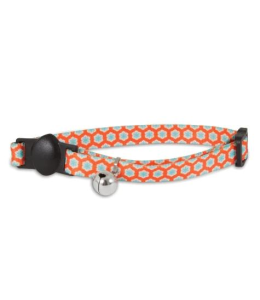 PETMATE ASPEN PET CAT COLLAR 3/8"X8-12" RETRO FLOWER ORANGE