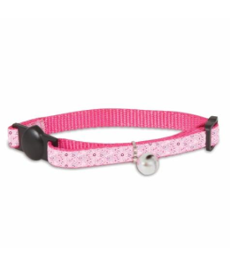 PETMATE ADJUSTABLE CAT COLLAR 3/8"X8-12" FLORAL PINK