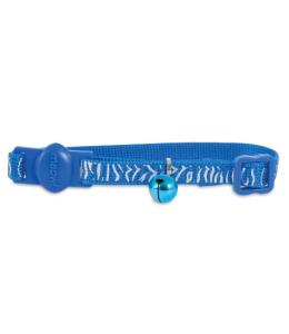 PETMATE FASHION CAT COLLAR 8-12" REFLECTIVE TIGER BLUE