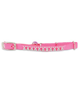 PETMATE ASPEN PET JEWEL CUSTOM FIT CAT COLLAR 3/8" x 8-10" HOT PINK