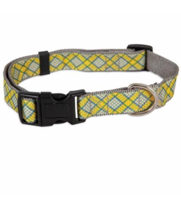 PETMATE ASPEN PET DOG COLLAR 5/8"X10-14" YELLOW PLAID