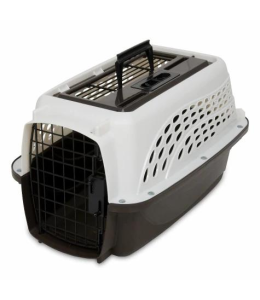 PETMATE 2 DOOR TOP LOAD KENNEL 19" UP TO 10lbs (PEARL WHITE/COFFEE GROUNDS) (IATA APPROVED)