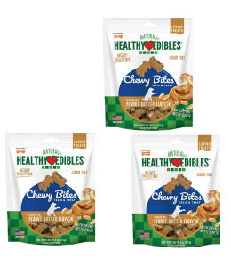 Nylabone Healthy Edibles Chewy Bites Peanut Butter Flavor 6 oz