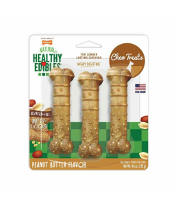 Nylabone Healthy Edibles Peanut Butter Flavor Triple Pack Regular