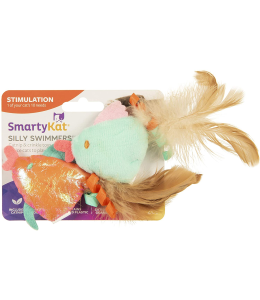 Smartykat® Silly Swimmer Fish, Set Of 2 Goldfish Catnip Cat Toys