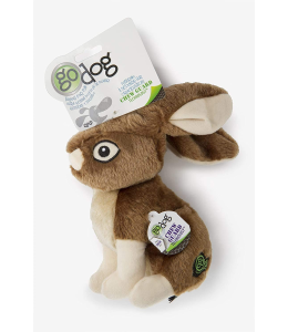 goDog® Wildlife™ Rabbit with Chew Guard Technology™ Durable Plush Squeaker Dog Toy, Large