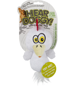 HEAR DOGGY!® Flattie Giraffe with Chew Guard Technology™ and Silent Squeak Technology™ Plush Dog Toy