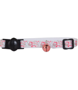 ASPEN PET FASHION CAT COLLAR 3/8" X 8-12" RETRO BERRY