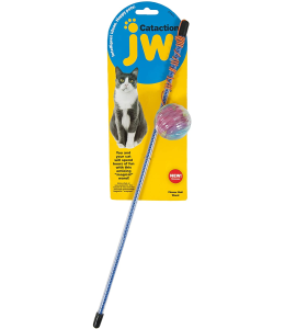 JW CAT BALL WITH WAND TOY