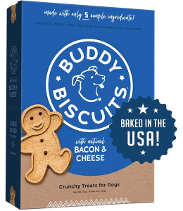 Buddy Biscuits Crunchy Treats With Bacon & Cheese - 16 Oz