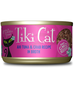 Tiki Cat Grill Wet Cat Food Hana Grill Ahi Tuna Crab -2.8 Oz Can