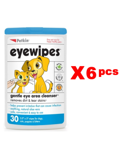 Petkin Eye Wipes 30 count - (1Box 6pcs)