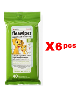 Petkin Fleawipes-40ct (1box 6pcs)