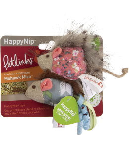 Petlinks® HappyNip™ Mohawk Mice™ Plush Catnip Cat Toys