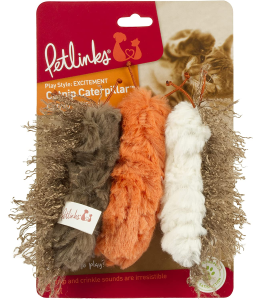 Petlinks® Catnip Caterpillars™ Crinkle and Catnip Cat Toys, Set of 3