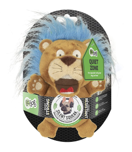 goDog® Silent Squeak™ Crazy Hairs Lion with Chew Guard Technology™ Durable Plush Dog Toy, Large
