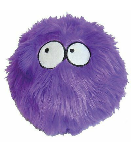goDog® Furballz™ with Chew Guard Technology™ Durable Plush Squeaker Dog Toy, Purple, Large