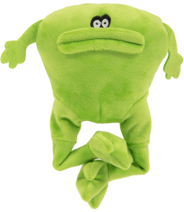 goDog® Action Plush™ Frog with Chew Guard Technology™ Animated Squeaker Dog Toy