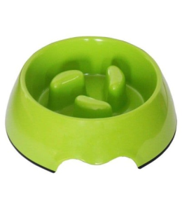 NutraPet Melamine slow-feeding Bowl , GreenM:17.5 * 6.5 cms ml/oz