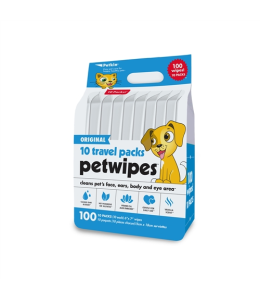 PETKIN Travel Pack Pet Wipes- 100 Ct