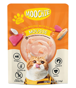 Moochie Cat Food Tuna Mousse with Salmon Pouch (12) x 70g