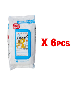FEW LEFT: Petkin PetWipes Mega Value-Pak 125ct- 1BOX - 6pcs